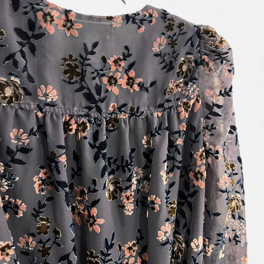 Apricot Lane Floral Velvet/Velveteen Bodysuit - Picture 6 of 7